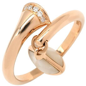 ブルガリ BVLGARI リング 指輪 ディーヴァ ドリーム ピンクゴールド 750 18金 ダイヤモンド シェル 14.5号 350841【中古】
