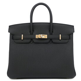 エルメス HERMES ハンドバッグ バーキン25 トゴ ブラック シャンパンゴールド金具 新品 未使用 黒 K刻印(2025年製) 【箱】【中古】
