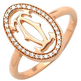 カルティエ Cartier リング 指輪 ロゴ ドゥーブルC ダイヤ ピンクゴールド #53(JP13) 750 18K PG 12.5号 B4093200【中古】
