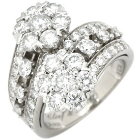 ヴァンクリーフアーペル Van Cleef & Arpels リング 指輪 スノーフレイク ドゥーブル フルール プラチナシルバー #51(JP11) ダイヤ 雪の結晶 10.5号 VCAR03RG51 【箱】【中古】