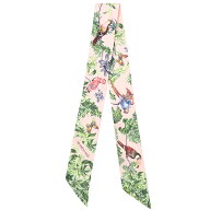 エルメス HERMES スカーフ ツイリー シルク ローズナークル×グリーン×グレー 新品 未使用 【Equateur/…