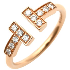 ティファニー Tiffany & Co リング 指輪 T ダイヤモンド ワイヤー ピンクゴールド T&Co. K18PG Au750 18K 18金 ローズゴールド 6号 60147315 【箱】【中古】