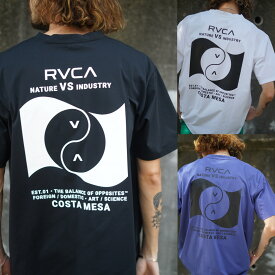 RVCA ルーカ Tシャツ SURF TEE BALANCE BANNER T-SHIRT メンズ レディース クルーネック 半袖 シャツ メンズ ロゴ ブラック ホワイト メンズ 正規品 インポート ブランド 海外ブランド