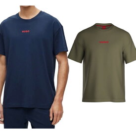 HUGO BOSS ヒューゴボス Linked T-Shirt クルーネック 半袖 シャツ メンズ ロゴ ホワイト 正規品 ブランド