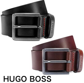 HUGO BOSS ヒューゴボス メンズ ベルト ロゴ 正規品 ブランド Gionio 本革 サイズ調節 プレゼント ギフト 高級感 ビジネス ファッション