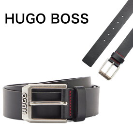 HUGO BOSS ヒューゴボス メンズ ベルト ロゴ 正規品 ブランド Gelio C 本革 サイズ調節 プレゼント ギフト 高級感 ビジネス ファッション
