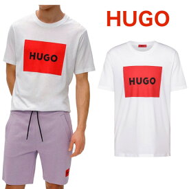 HUGO BOSS ヒューゴボス Dulive222 T-Shirt クルーネック 半袖 シャツ メンズ ロゴ ホワイト正規品 ブランド
