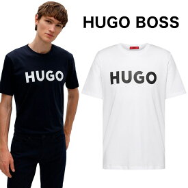 HUGO BOSS ヒューゴボス Dulivio T-Shirt クルーネック 半袖 シャツ メンズ ロゴ ネイビー ホワイト 正規品 ブランド