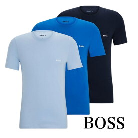 HUGO BOSS ヒューゴボス Tシャツ Classic 10257105 3枚セット T-Shirt クルーネック 半袖 シャツ メンズ ロゴ ネイビー ホワイト 正規品 ブランド 大谷翔平 選手 愛用 ブランド