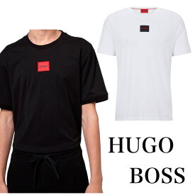 HUGO BOSS ヒューゴボス Tシャツ Diragolino212 クルーネック 半袖 シャツ メンズ ロゴ ネイビー ホワイト 正規品 ブランド 大谷翔平 選手 愛用 ブランド