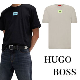 HUGO BOSS ヒューゴボス Tシャツ Diragolino212 クルーネック 半袖 シャツ メンズ ロゴ ネイビー ホワイト 正規品 ブランド 大谷翔平 選手 愛用 ブランド