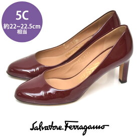 サルヴァトーレフェラガモ Salvatore Ferragamo エナメル アーモンドトゥ パンプス ボルドー 5C(約22-22.5cm) sh22-8919【中古】【あす楽】【送料無料】【返品可】【ALL】