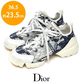 ディオール Dior バックロゴ バタフライ 柄 レディーススニーカー ホワイト×ブルー 白 青 36.5(約23.5cm) sh23-0391【中古】【あす楽】【送料無料】【返品可】【ALL】