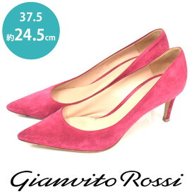 ジャンヴィトロッシ Gianvito Rossi スエード ポインテッドトゥ パンプス ピンク 37.5(約24.5cm) sh24-0959【中古】【あす楽】【送料無料】【返品可】【ALL】