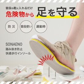 SONAENO ソナエノ 踏み抜き防止快適歩行インソール 災害対策 防災 安全靴 避難所 避難 防犯 避難所生活 高荷智也 PROIDEA プロイデア ドリーム 管理区分Z