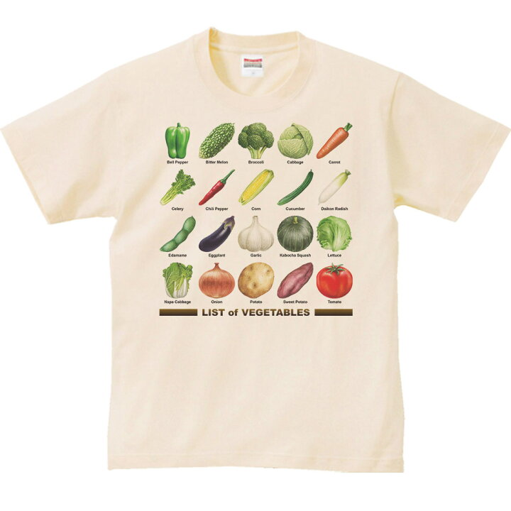 楽天市場】野菜のリスト／半袖Tシャツ : MYDS 楽天市場店