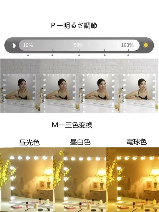楽天市場】【月間優良ショップ】【2年保証】大型女優ミラー ハリウッド 