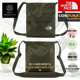 【10%offクーポンで8,712円】ノースフェイス ショルダーバッグ メンズ レディース 売れ筋 サコッシュ スマホ 巾着 大きめ レーベル ブラック コーデュラ 耐水 耐久 小物入れ 財布 お出かけ 肩掛け 黒 カーキ グリーン THE NORTH FACE NF0A8AMR