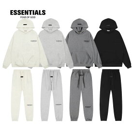 ESSENTIALS エッセンシャルズ パーカーズボンセット 2点セット人気 大きいサイズ プルパーカー フード付き 長袖トップス トレーナー ゆったり カジュアル 柔らかい 男女兼用 2点　S-XL