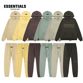 ESSENTIALS エッセンシャルズ パーカーズボンセット 2点セット 大きいサイズ プルパーカー フード付き 長袖トップス トレーナー ゆったり カジュアル 運動 男女兼用 人気2点　S-XL