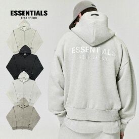 ESSENTIALS パーカー エッセンシャルズ トレーナー オープンシャツ ジップアップ　大きい サイズ おしゃれ フード付き かっこいい 人気 プルオーバー カジュアル 柔らかい肌触り 快適 4colors