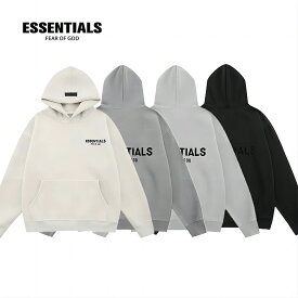 【セール限定 10％OFFクーポン有】 ESSENTIALS パーカー フード付き エッセンシャルズ 長袖トップス オーバーサイズ ビッグサイズ 秋 トレーナー ストリート カジュアル 4カラー男女兼用