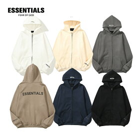 【セール限定 10％OFFクーポン有】 ESSENTIALS パーカー　エッセンシャルズ トレーナー オープンシャツ ジップアップ　大きい サイズ おしゃれ スポーツ フード付き かっこいい 人気 プルオーバー カジュアル 柔らかい肌触り 快適 春服 秋服 冬服