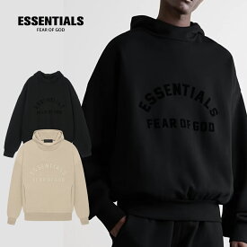 ESSENTIALS パーカー エッセンシャルズ オーバーサイズ おしゃれ フード付き トレーナー 長袖トップス ストリートカジュアル カップル プルオーバー かっこいい 2colors