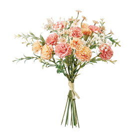 【公式】東京堂 MAGIQ 造花 花材 ハミングカーネブーケ ピーチピンク アーティフィシャルフラワー カーネーション 母の日 FM008321-006【高品質 アートフラワー】