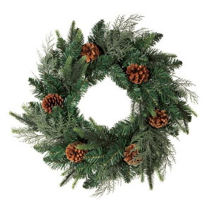 【公式】東京堂 MAGIQ 造花 花材 ステイブルグリーンリース グリーン クリスマスリース ベース アーティフィシャルフラワー XV001933 【高品質 アートフラワー】