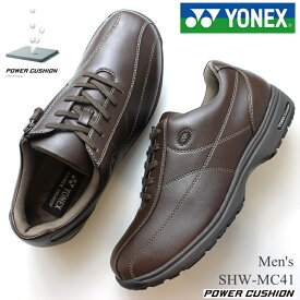 ヨネックス ウォーキングシューズ メンズYONEX パワークッション MC41 SHW-MC41 ダークブラウン紳士 靴 歩きやすい カジュアルシューズ ファスナー
