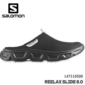 リカバリーシューズサロモン リラックス スライド 6.0 WSALOMON REELAX SLIDE 6.0 W L47116500 BLACK/BLACK/CRADLE PINKアウトドア シューズ クロッグ サンダル