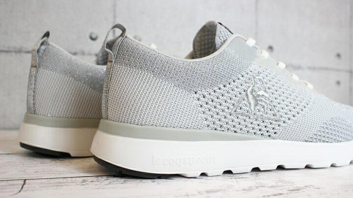 楽天市場 ルコック スニーカーle Coq Sportif ルコックスポルティフ La セーヌ 2 ワイド フランスニット グレー ホワイトla Seine 2 Wide France Knit Ql3pjc01gwレディース スニーカー スリッポン フットパークヌシセ