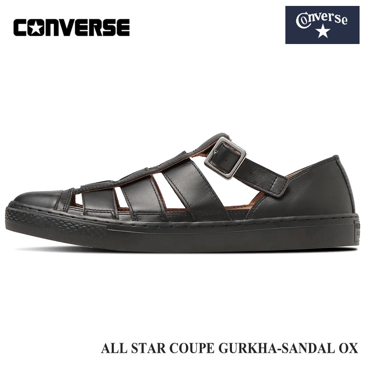 コンバース オールスター クップ グルカサンダル OX ブラック<br>CONVERSE ALL STAR COUPE GURKHA-SANDAL OX 38001520