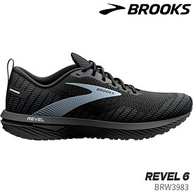 ブルックス ランニングシューズ メンズBROOKS REVEL 6 BRM3983 ブラックレベル6 ランニングシューズウォーキング マラソン ジョギング トレーニング 長距離 陸上