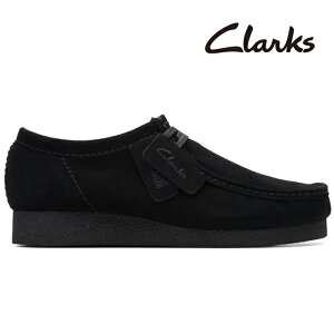 クラークス ワラビーエヴォウォータープルーフ ブラックスエードClarks WallabeeEVO WP 26172817ワラビー デザートブーツ モカシン 防水