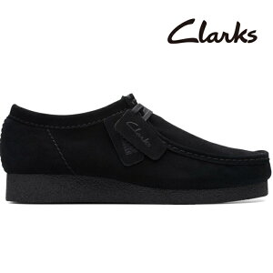 クラークス ワラビーエヴォウォータープルーフ ブラックスエードClarks WallabeeEVO WP 26177833 Black Sdeワラビー デザートブーツ モカシン 防水