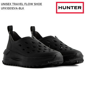 �n���^�[ ���j�Z�b�N�X �g���x�� �t���[ �V���[�Y - �u���b�NHUNTER UNISEX TRAVEL FLOW SHOE UFK1001EVA-BLK�X���b�|�� EVA �y�� �y�� �T���_�� �� �T�}�[�V���[�Y