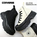 コンバース オールスター トレックウェーブ Z HI オフホワイト/ブラック ブラックモノクロームALL STAR TREKWAVE Z HI 31316740 31316741レディース スニーカー 厚底 ジップ ハイカット チャック付き かわいい ガーリー 女の子 モノクロ シンプル