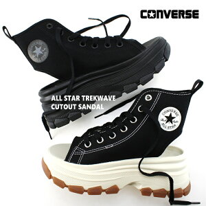 �R���o�[�X ���� �T���_�� ���f�B�[�X �n�C�J�b�g CONVERSE ALL STAR TREKWAVE CUTOUT SANDAL�R���o�[�X �I�[���X�^�[ �g���b�N�E�G�[�u �J�b�g�A�E�g �T���_�� �y�� �u���b�N �u���b�N���m�N���[�� 31317