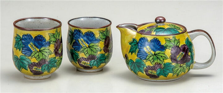 楽天市場 くつろぎ揃 吉田屋芙蓉 九谷焼 日本制 急須 湯呑 セット おしゃれ プレゼント 茶碗 高級 かわいい 可愛い来客用 湯呑みセット 湯のみ 陶瓷器 食器 プレゼント ギフト マイギフト 楽天市場店