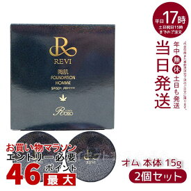 【2個セット】ルヴィ REVI 陶肌ファンデーションオム（黒ラメ）15g 本体 ニードル 針 陶肌スピキュール 植物幹細胞 基礎化粧品（ファンデーション スキンケア ファンデーション ファンデーション 化粧品 下地不要 リフトアップ ツヤ 透明感 ハリ）