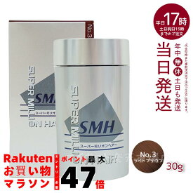 【あす楽】スーパーミリオンヘアー 30g No.3 ライトブラウン 薄毛隠し 白髪隠し 男性用 女性用 薄毛 白髪 頭皮 分け目 生え際 つむじ を 粉 で 隠す パウダー ルアン 正規品 送料無料