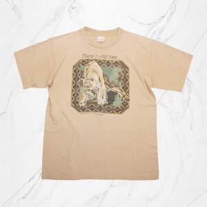 �Ò� 90s USA�� ALORE ANIMAL T-SHIRTS KHAKI �A�j�}���� ���� T�V���c �V���O���X�e�b�` �yVintage�z