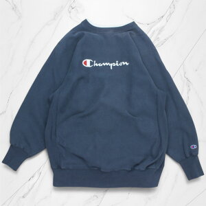Ò 90s USA `sI Champion Reverse Weave Navy o[XEB[u hJ^O yVintagez