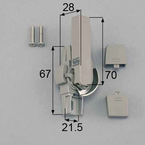 トステム(LIXIL) サッシ錠(クレセント)右側用 W-02R-BZLV 【CP】