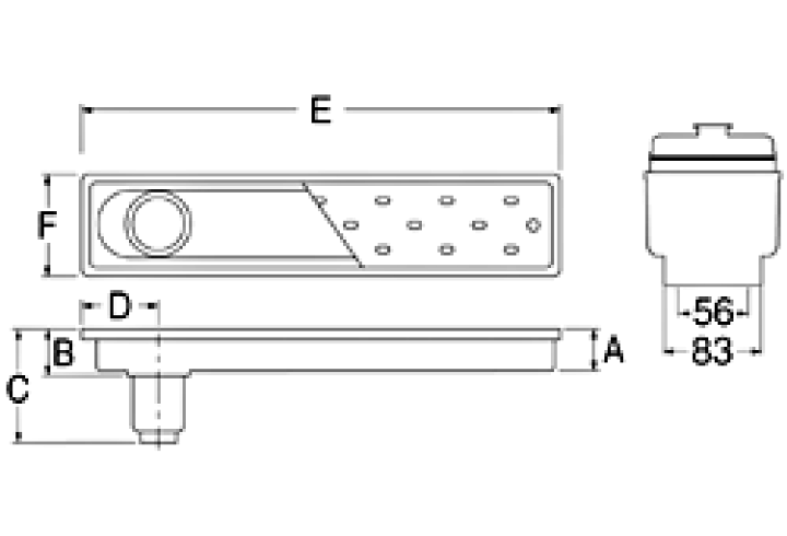 SANEI(三栄水栓) 浴室排水ユニット(598mm) H901-600 | リライフプラザ 楽天市場店