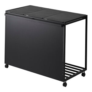 蓋付き目隠し分別ダストワゴン タワー 45L 3分別 山崎実業 tower ホワイト ブラック 1822 1823 ダストボックス ゴミ箱 45リットル フタ付き yamazaki タワーシリーズ 分別 ふた付きごみ箱 キャスター