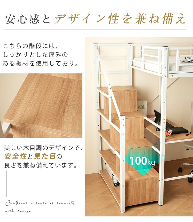 楽天市場】【マラソン限定お得クーポン】ロフトベッド パイプベッド 