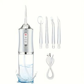口腔洗浄器 【スーパーSALE・価格破壊→3980円！】＜高評価★累計8万台突破＞口腔洗浄器 ジェットウォッシャー ウォーターフロス携帯型歯間ジェット IPX7防水 180ml大容量タンク 3種類の水流モード コードレス口腔ケア器具 USB充電 歯間ケア 口腔洗浄機器 30日間無償返品